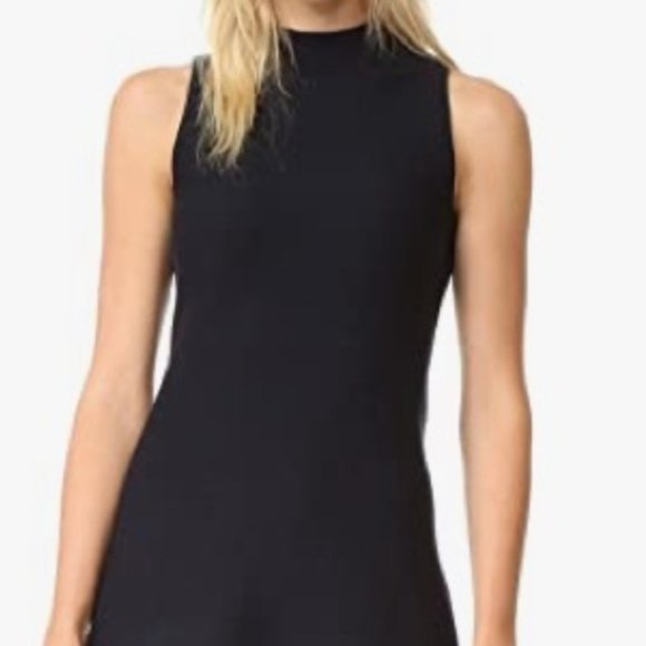 Flare Knit Dress Navy Wool 